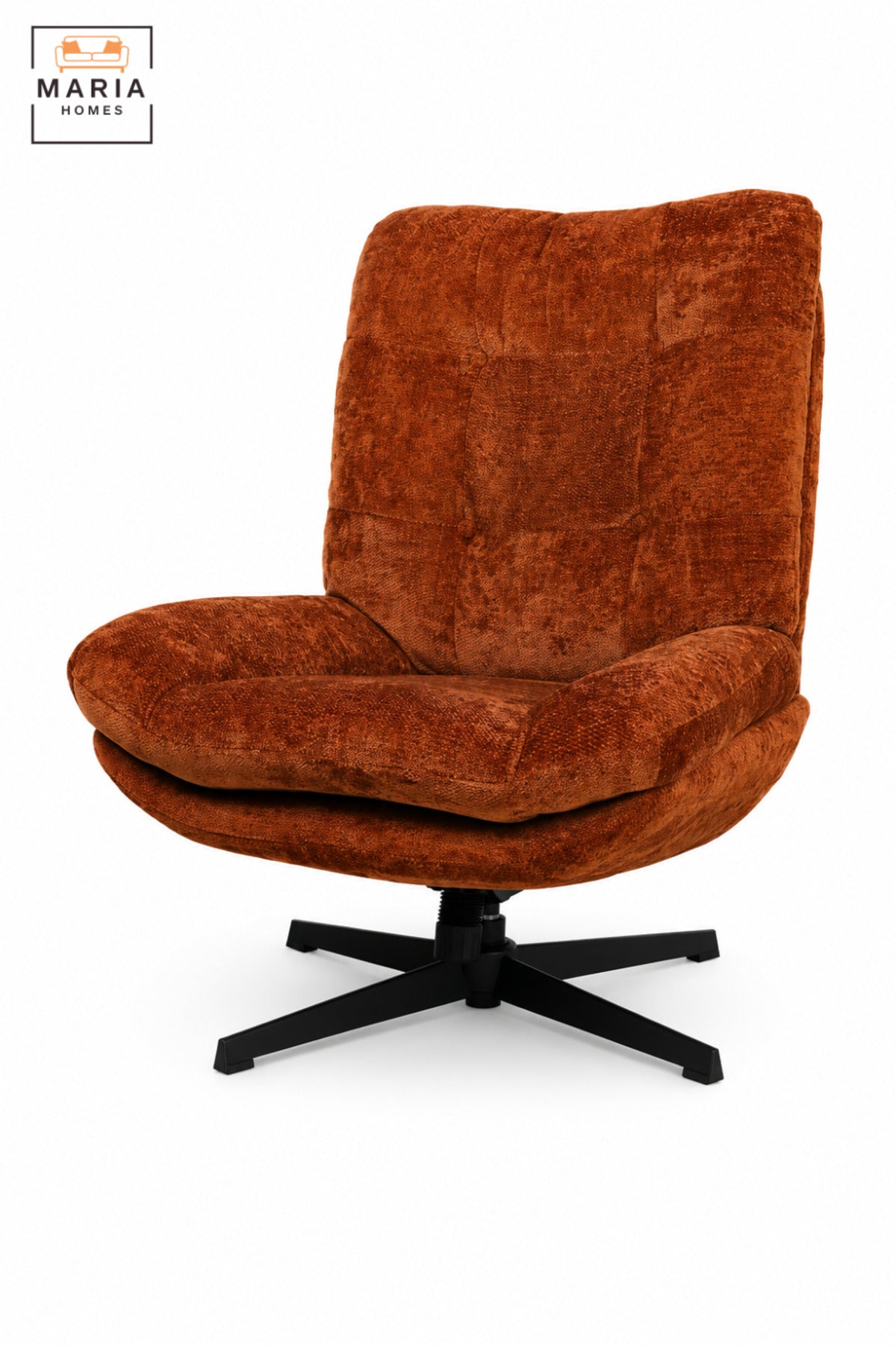 Modern Swivel Lounge Chair with Tufted High Back & Deep Cushioned Seat | Contemporary Accent Chair for Living Room, Bedroom, Office & Reading Area