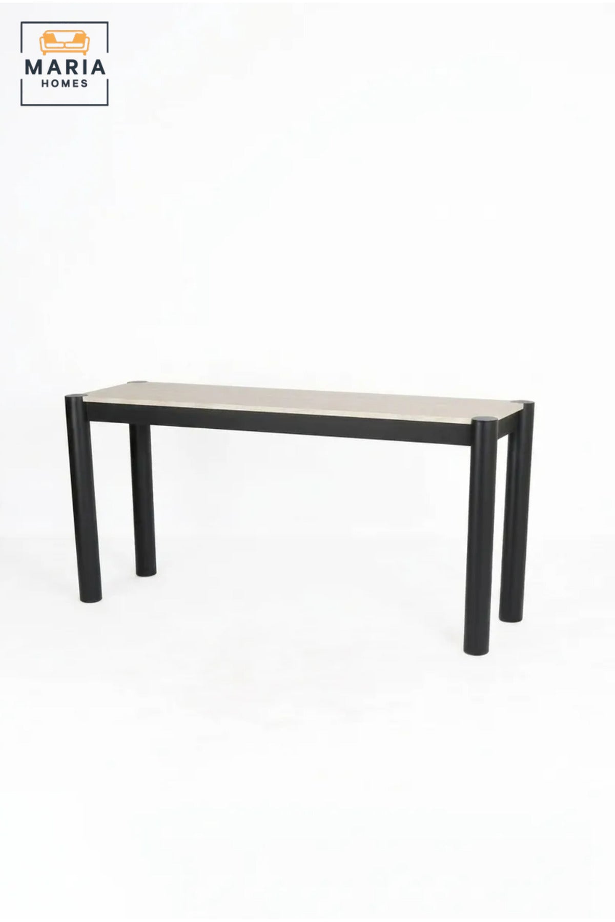 Modern Console Table with Wood Effect Top and Four-Leg Frame, Narrow Entryway Table for Hallway, Living Room, Foyer, Office and Reception Area
