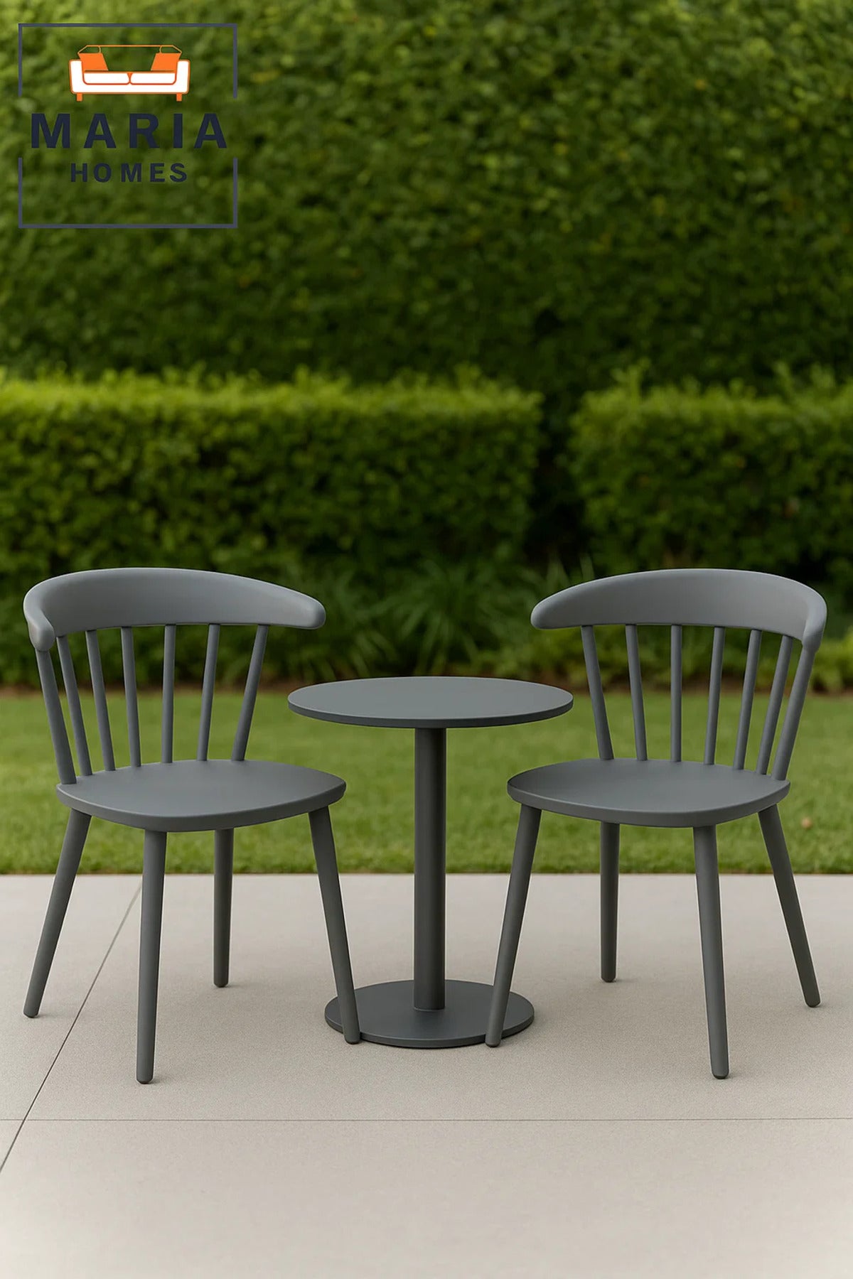 Gray Modern Plastic Dining Chair with Curved Back Ð Minimalist Scandinavian Design