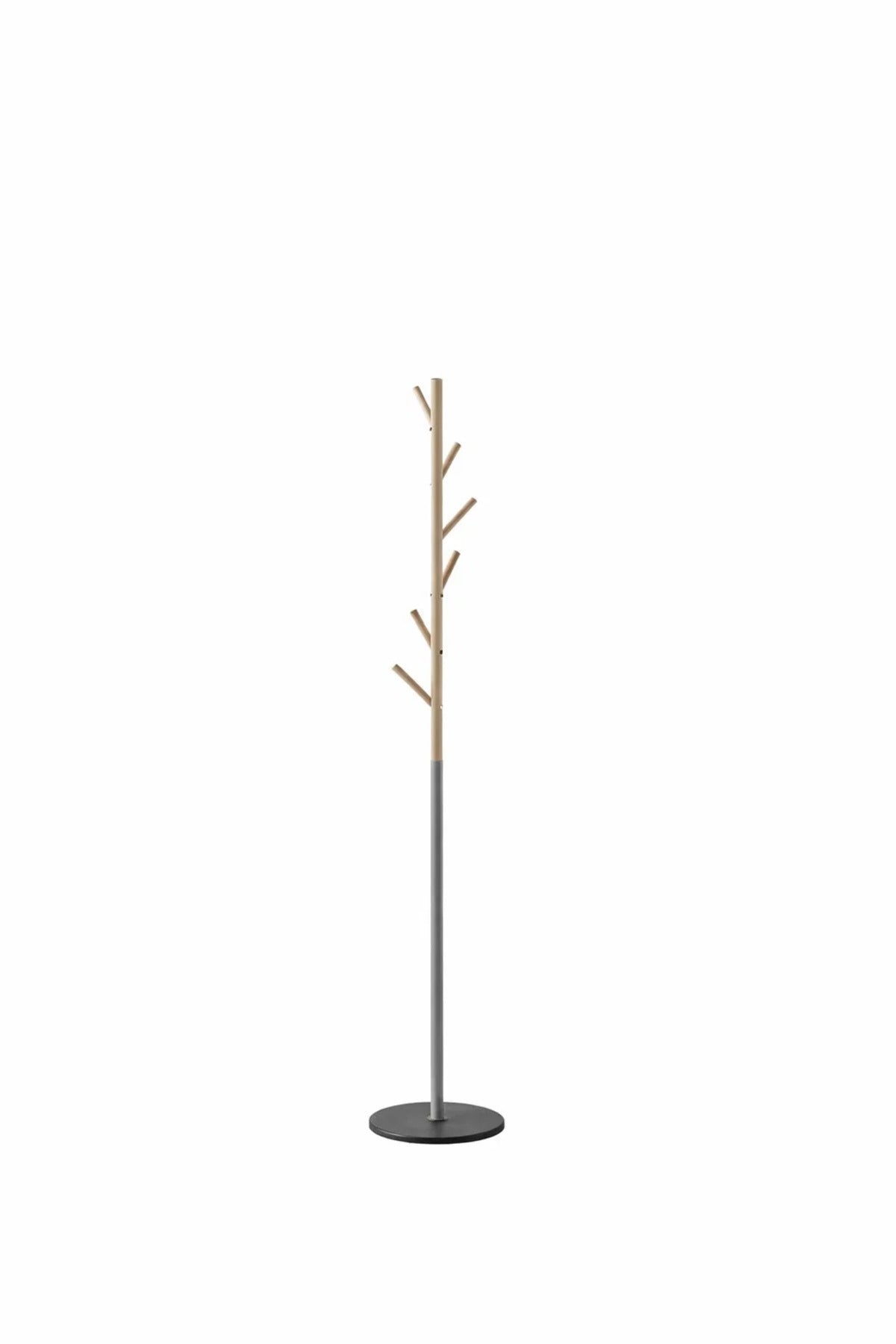 Minimalist Nordic Style Wooden and Metal Coat Rack Stand Floor Hanger for Jackets Hats Bags Clothes