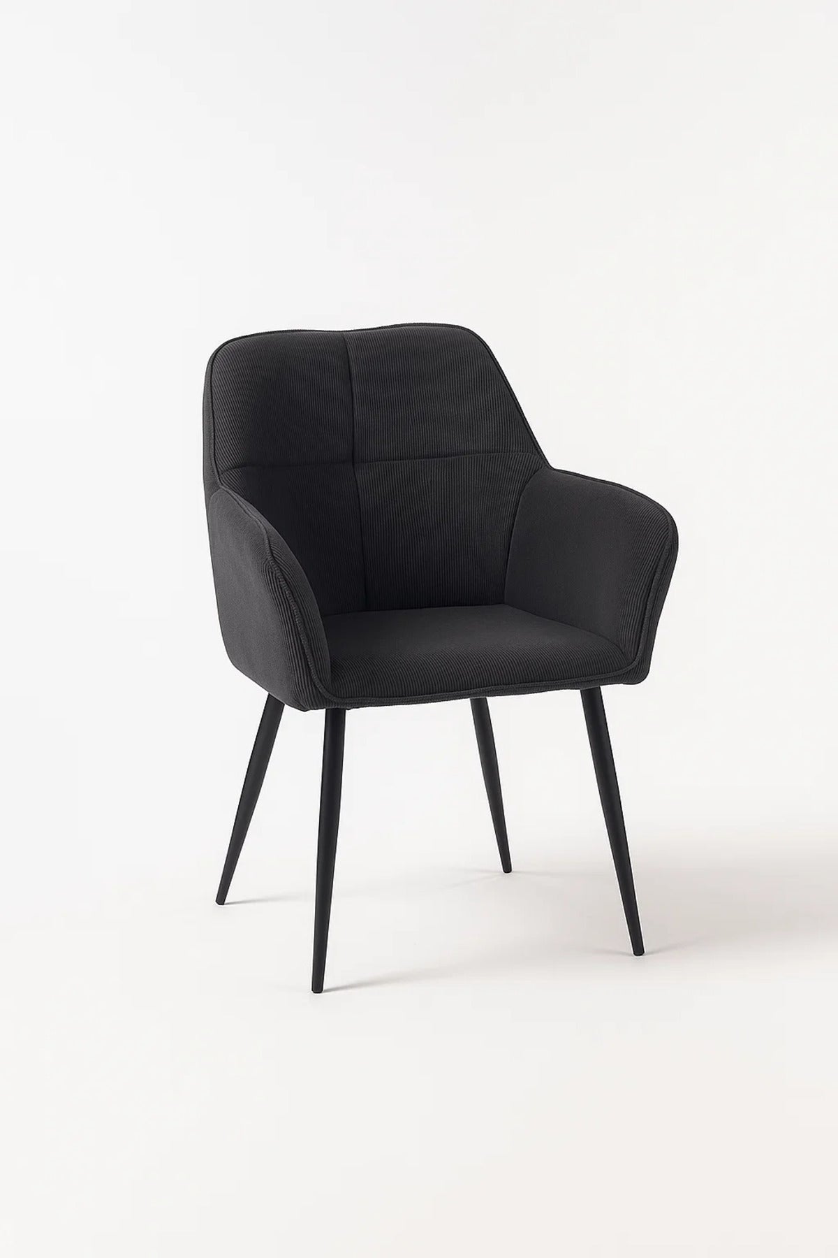 Black Fabric Armchair, Modern Accent Chair for Living Room, Office Cabin, Bedroom & Waiting Room