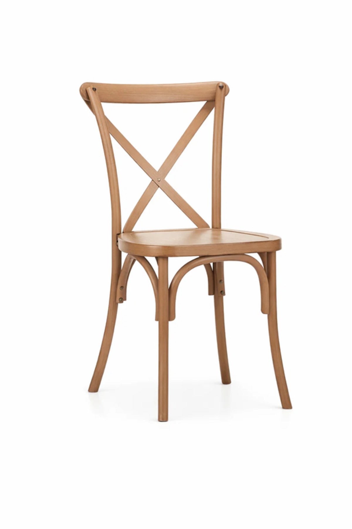 Light Brown Cross Back Wooden Dining Chair 42x43x87cm Caf≈Ω Restaurant light brown cross