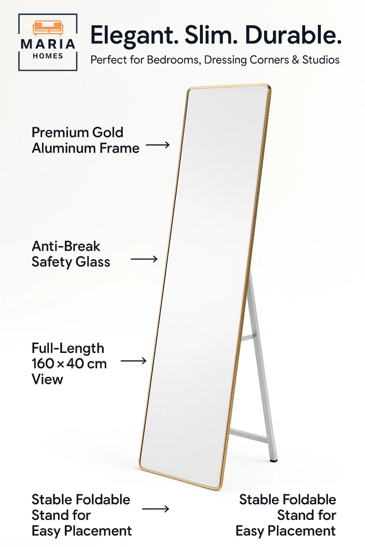 Full Length Standing Mirror Modern Dressing Mirror for Bedroom Floor Mirror Home D≈Ωcor 160x40