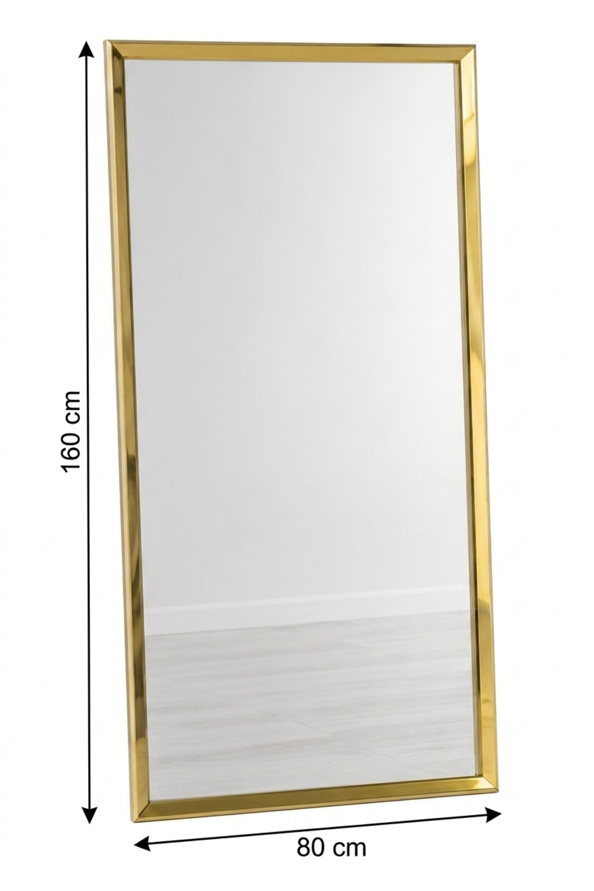 Full Length Gold Framed Wall Mirror √ê Modern Rectangular Dressing Mirror for Bedroom, Living Room & Entryway