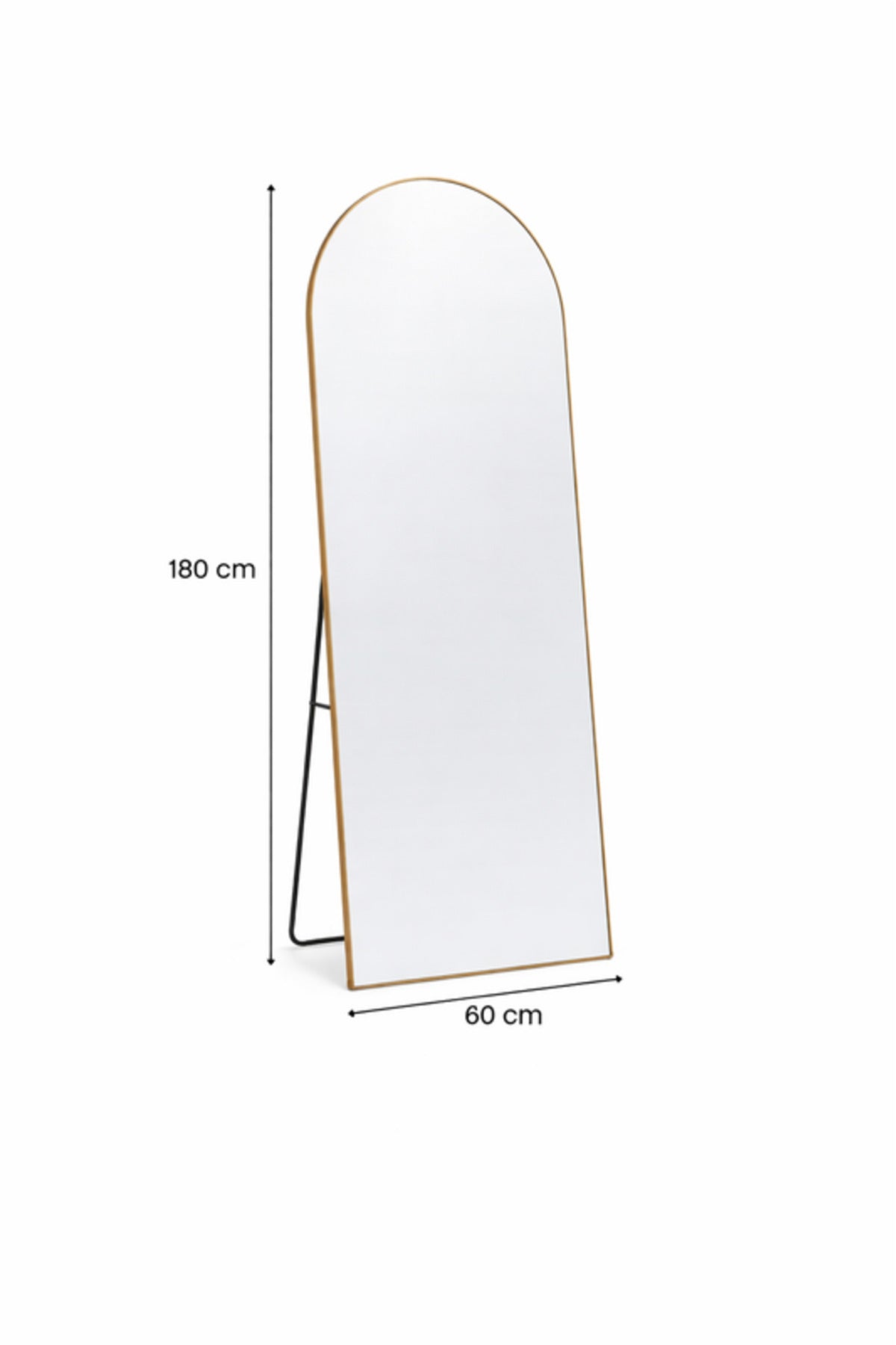 Silver Arched Full Length Standing Mirror 60x180cm Modern Floor silver arched full