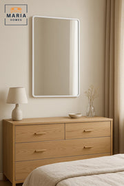 Elegant White Wall Mirror for Bathroom Bedroom Living Room Dressing & Home D≈Ωcor √ê 100_60 cm