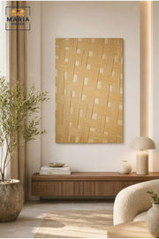 Natural Woven Pattern Wall Art √ê Textured Abstract Decorative Panel for Modern Interiors