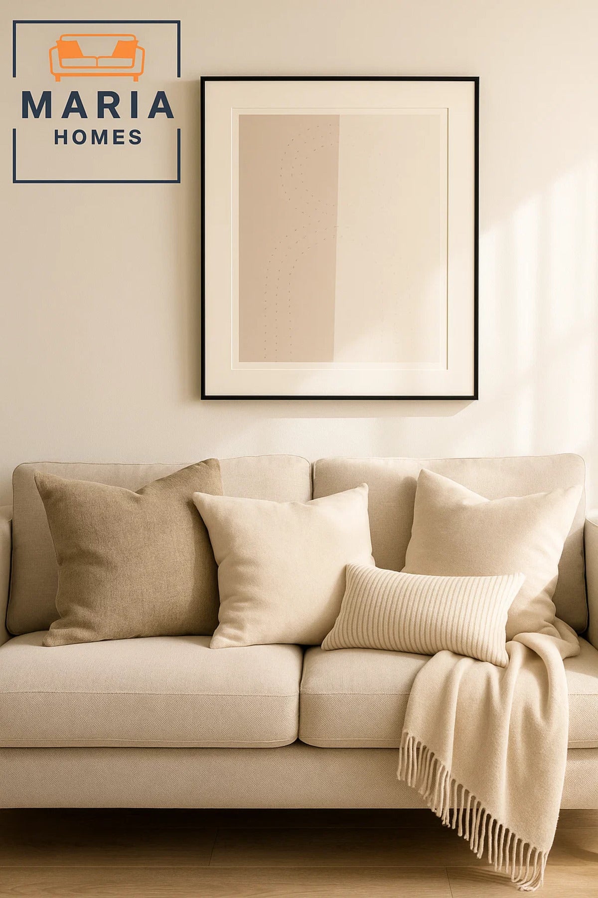 Minimal Beige and White Textured Arch Canvas Wall Art-size80*120 CM