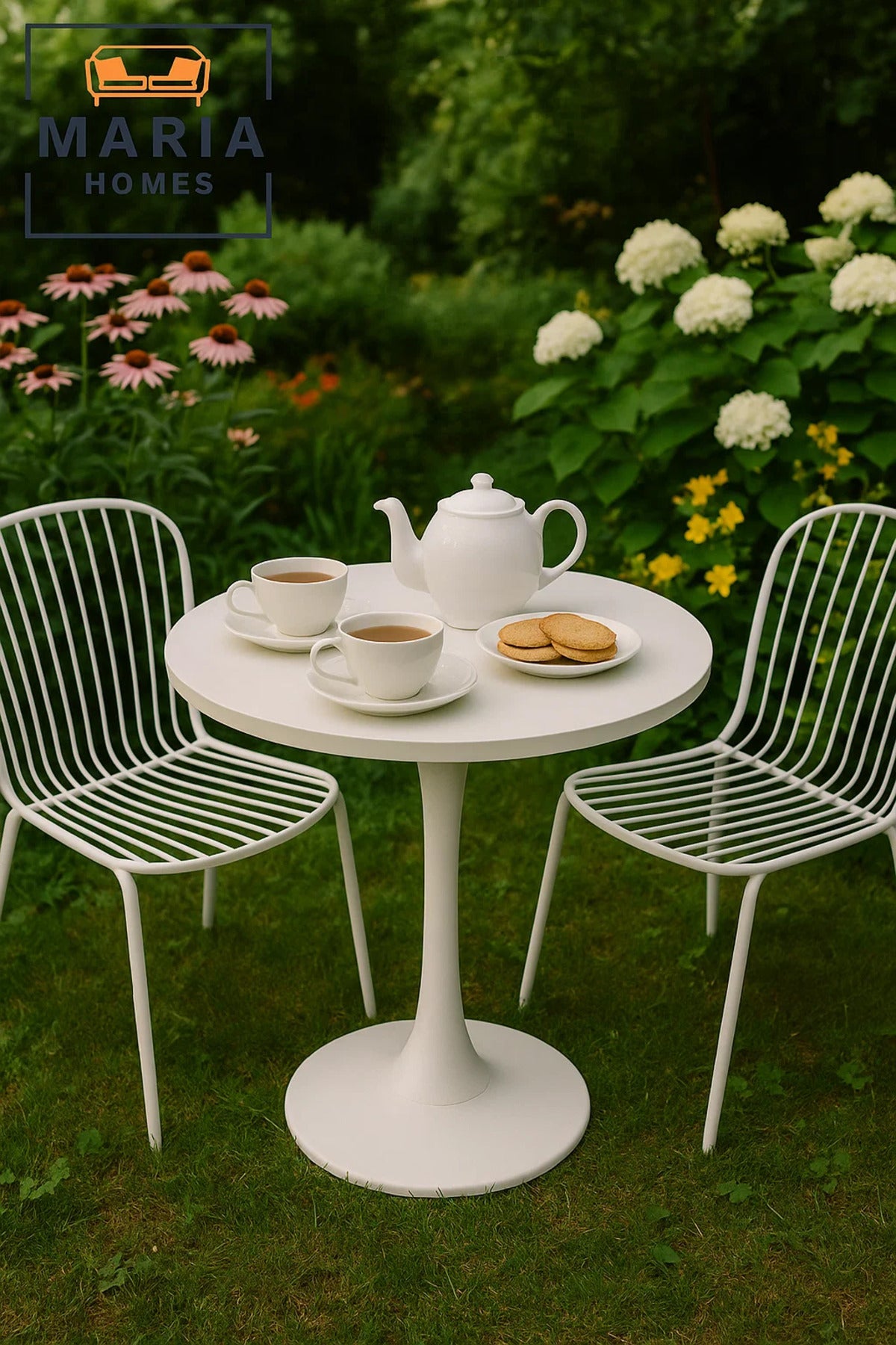 Modern White Round Pedestal Table Ð Sleek Dining or Accent Use-size 60cm