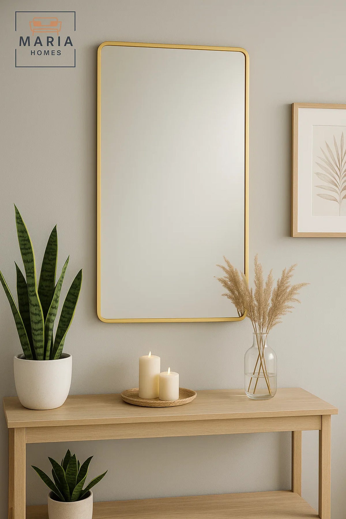 Luxury Gold Wall Mirror for Bathroom, Bedroom, Living Room, Dressing & Home D≈Ωcor √ê 100_60 cm
