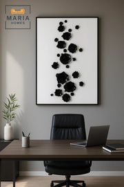 Modern Wall Art 150_100 | Abstract 3D DŽcor | Minimalist Black Artwork