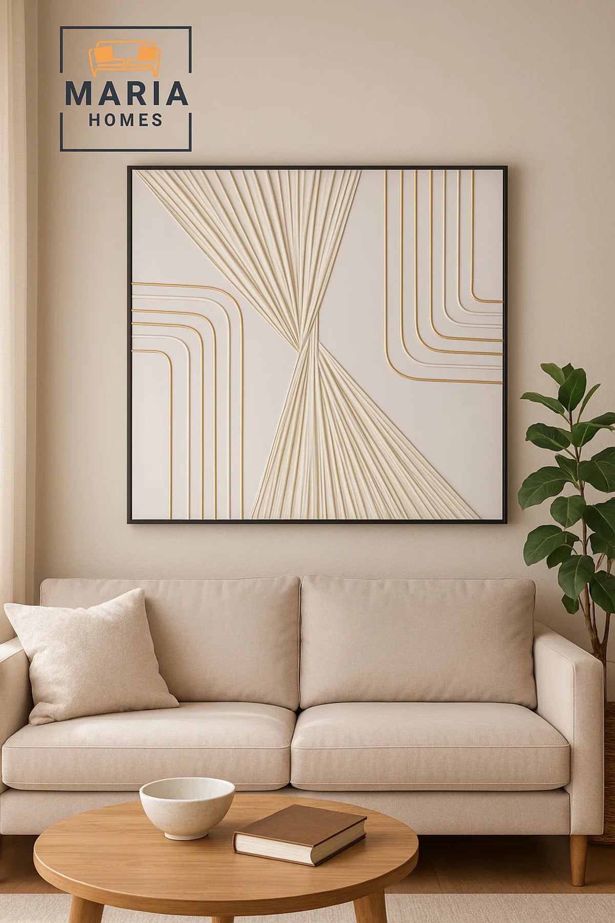 Modern Wall Art 100_100 Ð Abstract Frame & Luxury Geometric Wall Decor for Living Room