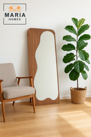 Brown Wood Full-Length Mirror 170_70 cm Ð Modern Standing Dressing Mirror