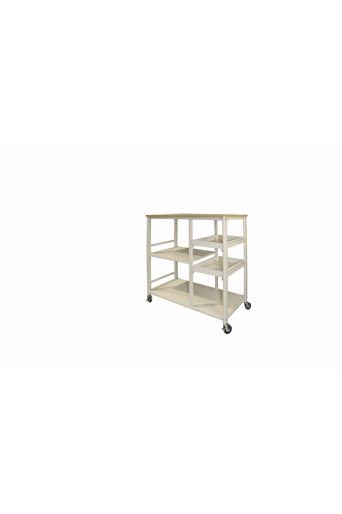 Multi-Tier Storage Shelf with Wheels 80_40_85 cm