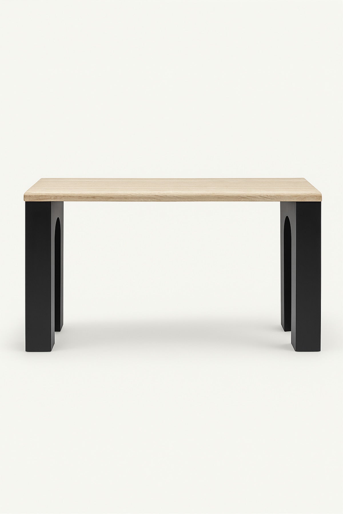 Modern Console Table with Beige Top Arched Legs Modern Entryway & Living Room Furniture 140_40_80cm
