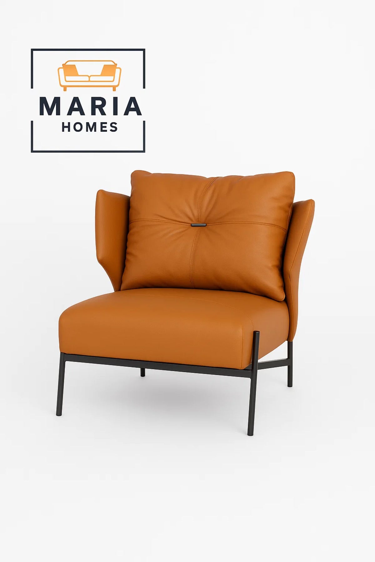 Contemporary Lounge Chair with PU Leather Upholstery