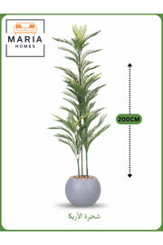Artificial Areca Palm Tree 200 cm Ð Indoor Faux Plant with Gray Pot