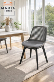 Grey Plastic Chair with Black Legs Ð Modern Dining & Accent Chair