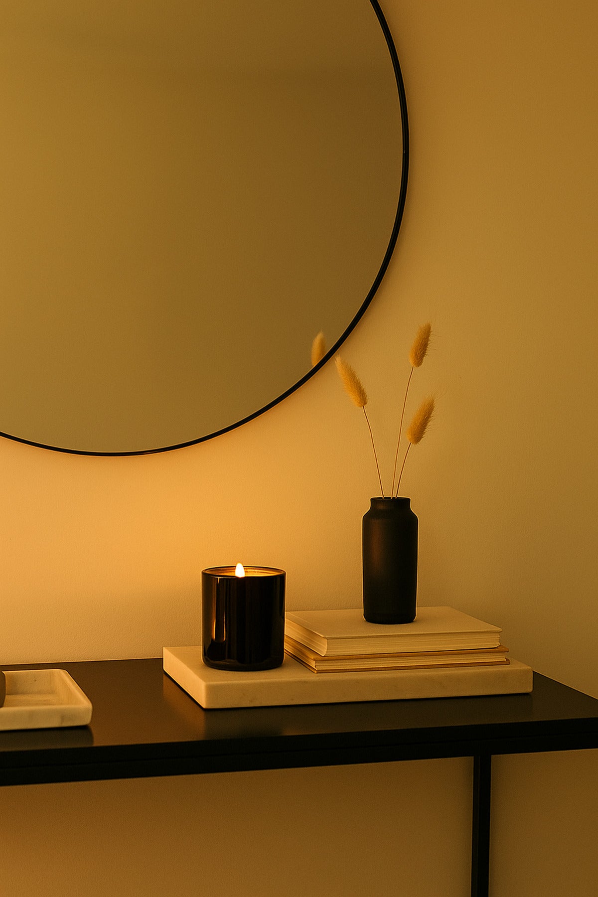 Black Ceramic Vase Ð Tall Minimalist Modern Decorative Piece