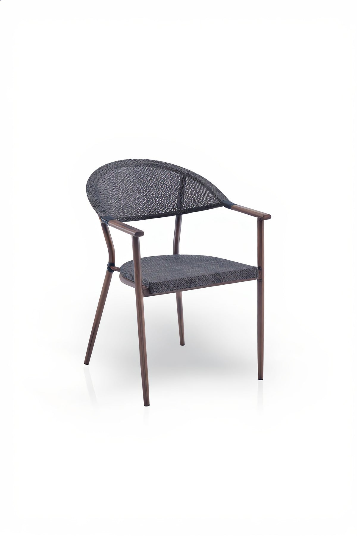Modern Coffee Armchair Mesh Seat Durable Metal Frame Comfortable Dining and Office Chair