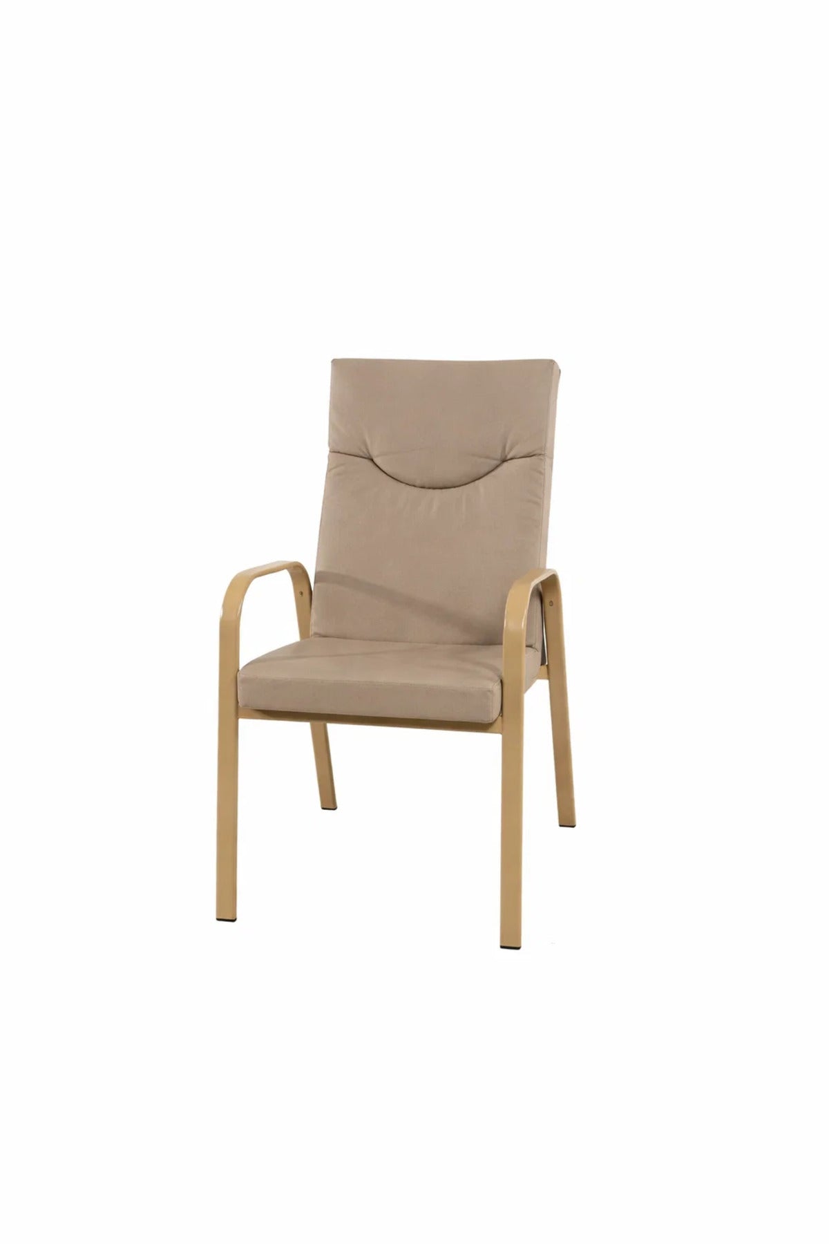 Beige Lounge Chair with Cushioned Seat √ê Comfortable and Stylish Seating