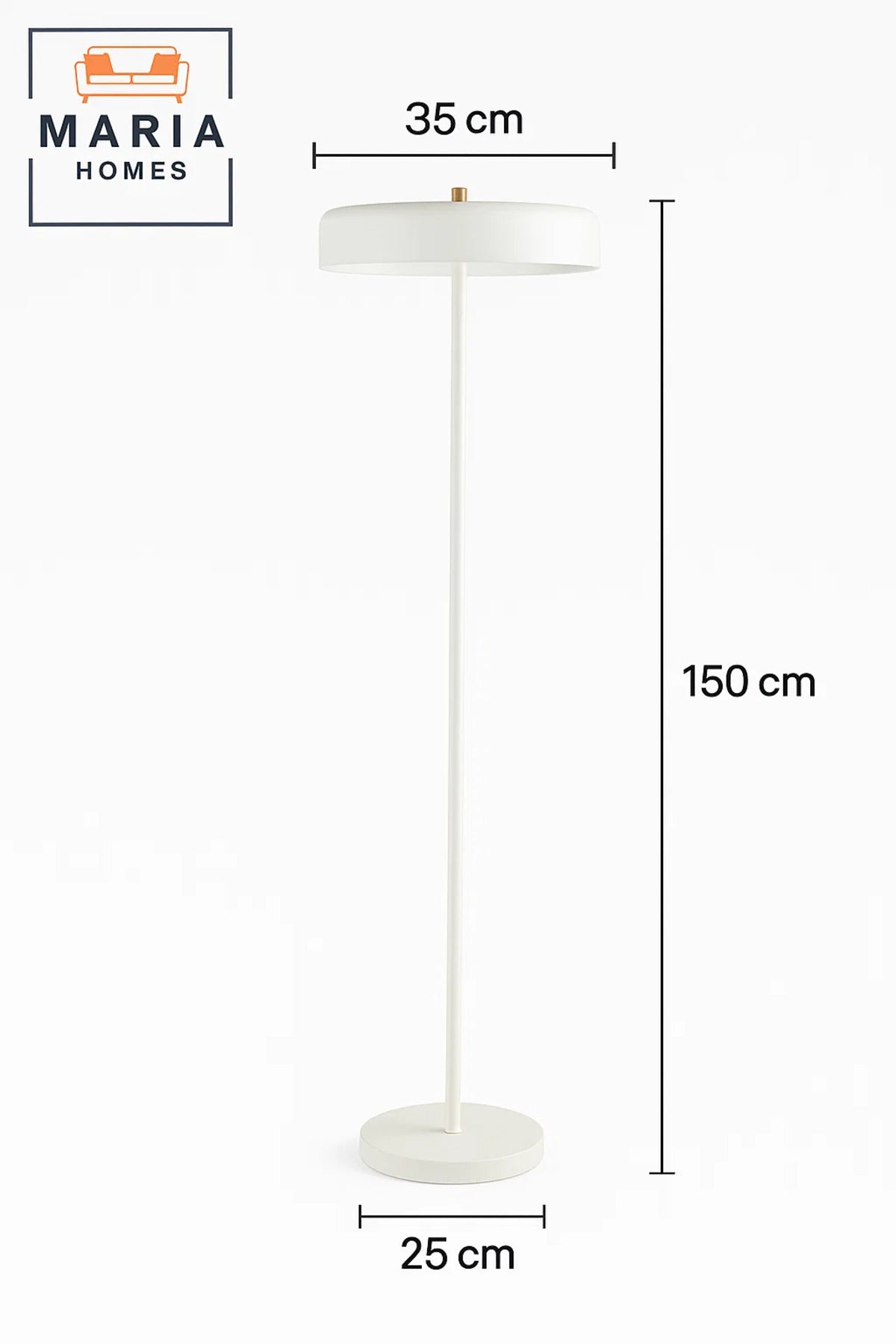Minimalist White Floor Lamp with Flat Shade