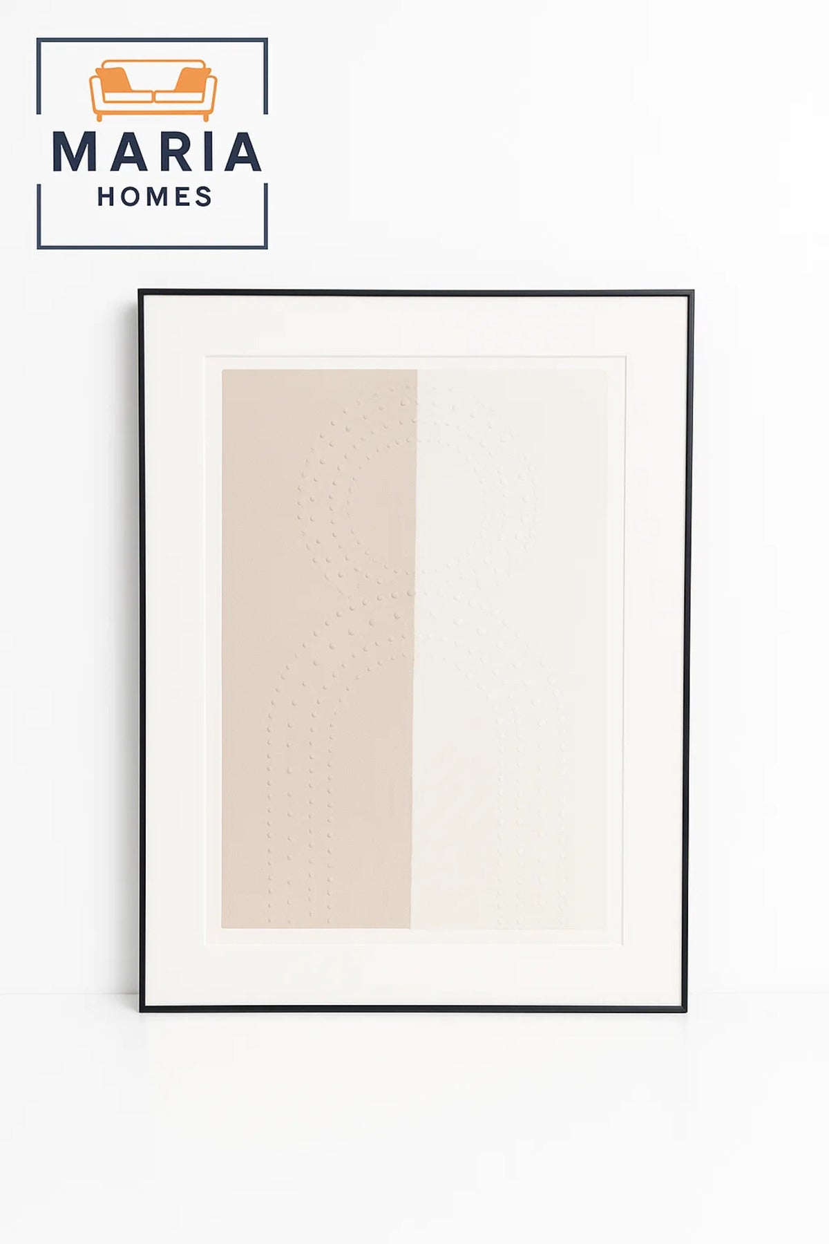 Minimal Beige and White Textured Arch Canvas Wall Art-size80*120 CM