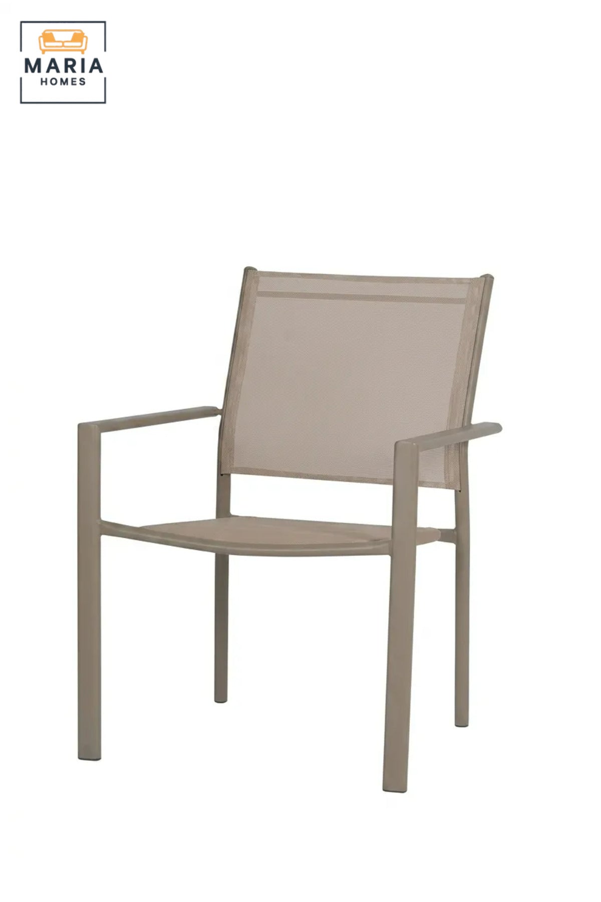 Modern Outdoor Dining Chair with Breathable Mesh Seat and Backrest, Stackable Armchair for Garden, Patio, Balcony, Terrace, Café and Restaurant