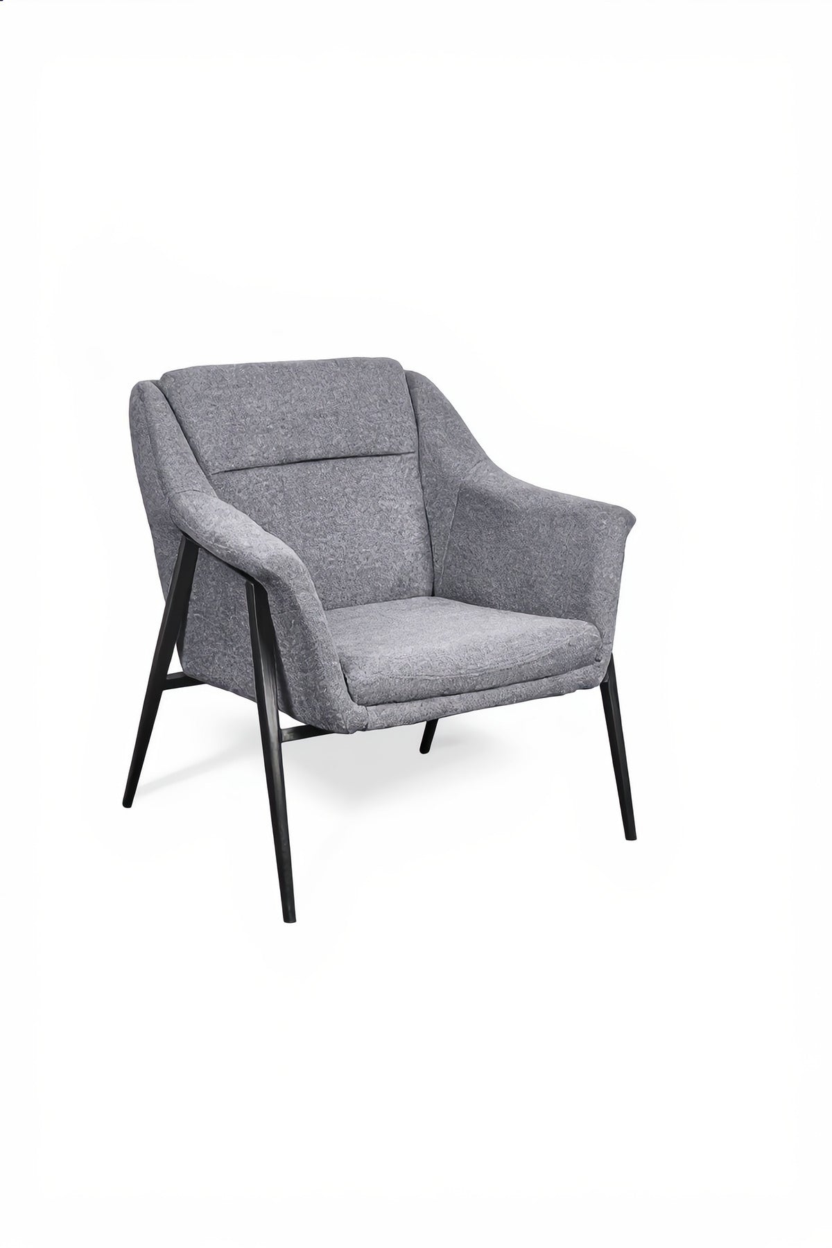 Modern Armchair with Metal Legs, Elegant Comfortable Accent Chair for Living Room
