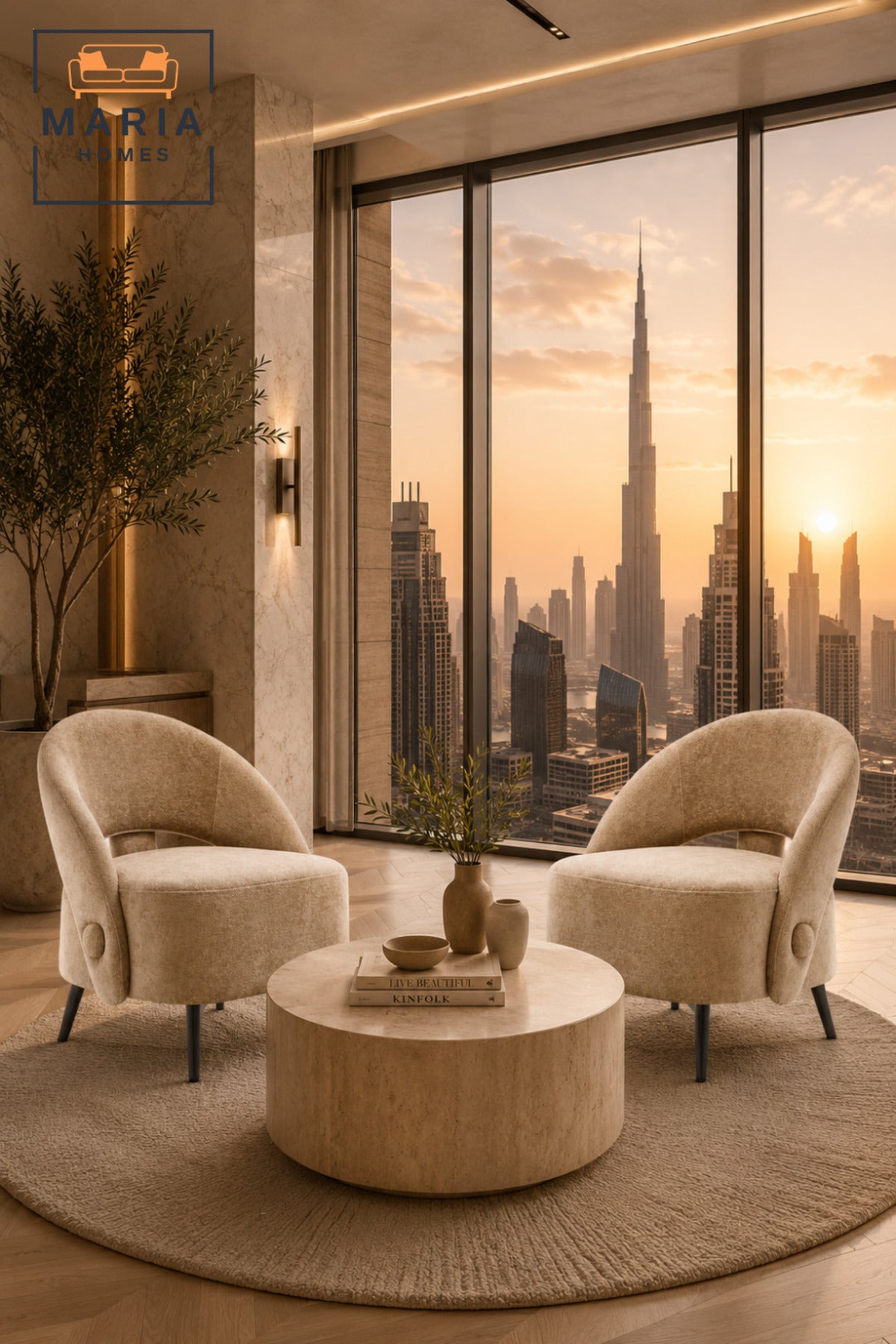 Modern Accent Chair Upholstered Lounge Chair Fabric Armchair for Living Room Bedroom Beige