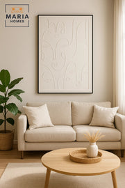 Modern Line Art 120_80 | Abstract Face Wall Art | Minimalist Textured DŽcor