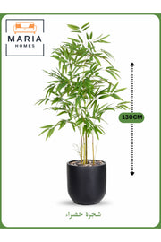 Artificial Bamboo Tree 130 cm – Decorative Indoor Plant with Black Pot