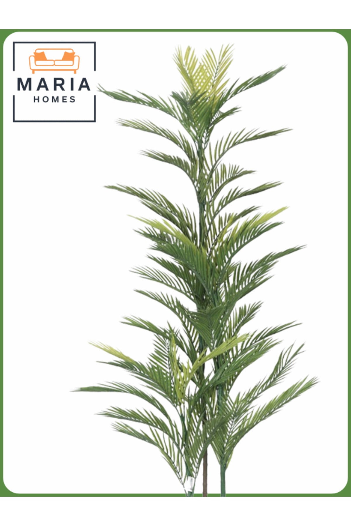 Artificial Areca Palm Tree 230 cm Ð Tall Indoor Plant with Light Gray Fiber Pot