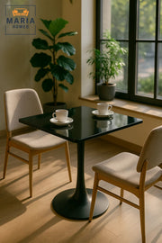 Rectangular Black Dining Table Ð Modern CafŽ, Restaurant, Office & Home Metal Furniture 70_70cm