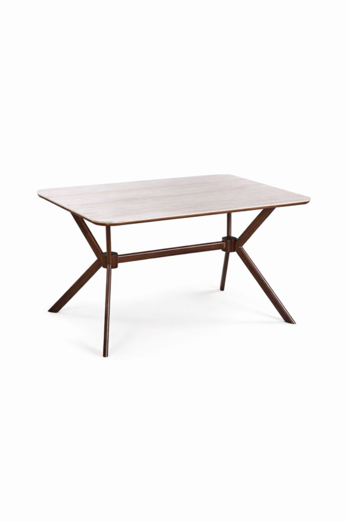 Elegant Brown Side Table with Wooden Legs, 130x80x75 CM elegant brown side Dinner