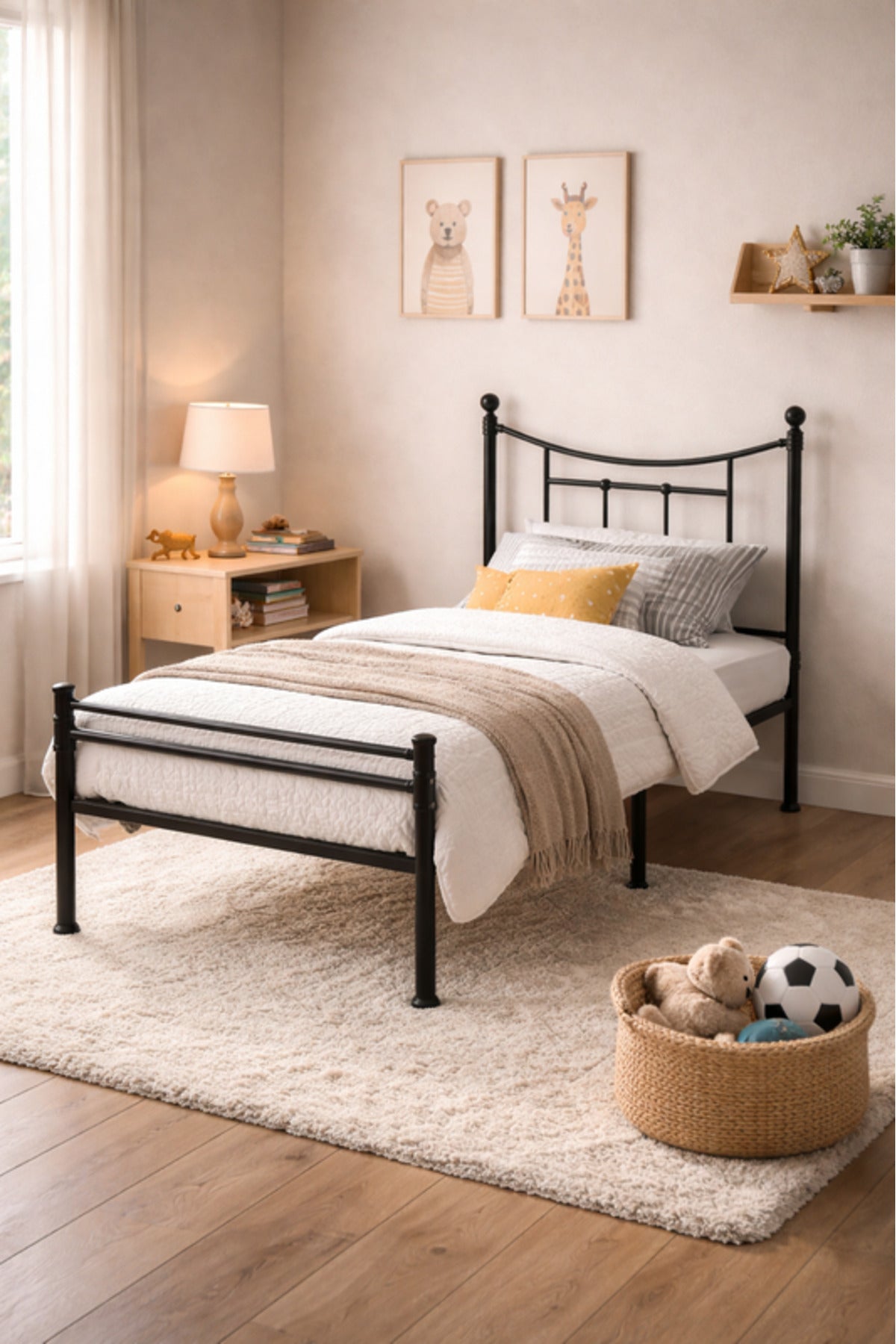 Black Metal Single Bed Frame durable and stylish sleeping space with this black metal