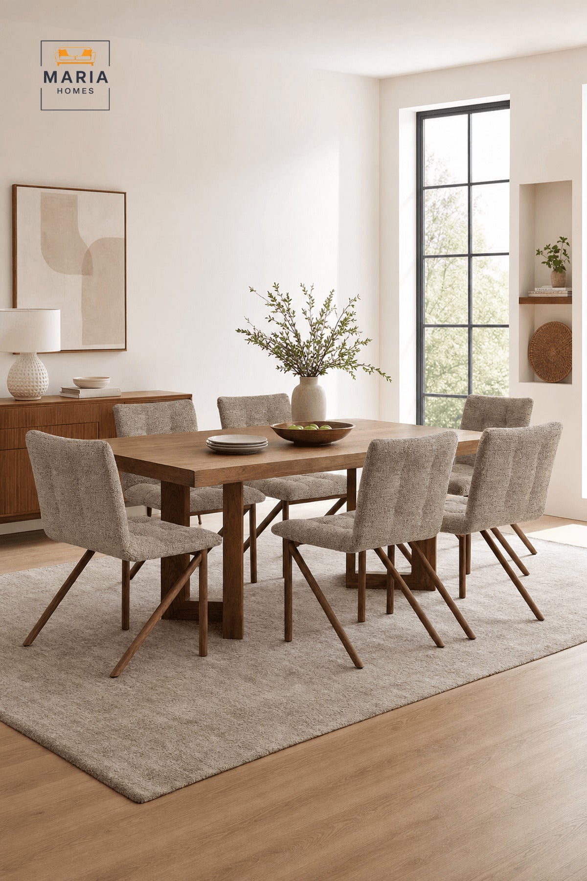 Coffee Brown Upholstered Dining Chair with Wood-Look Legs for Home and Dining Rooms
