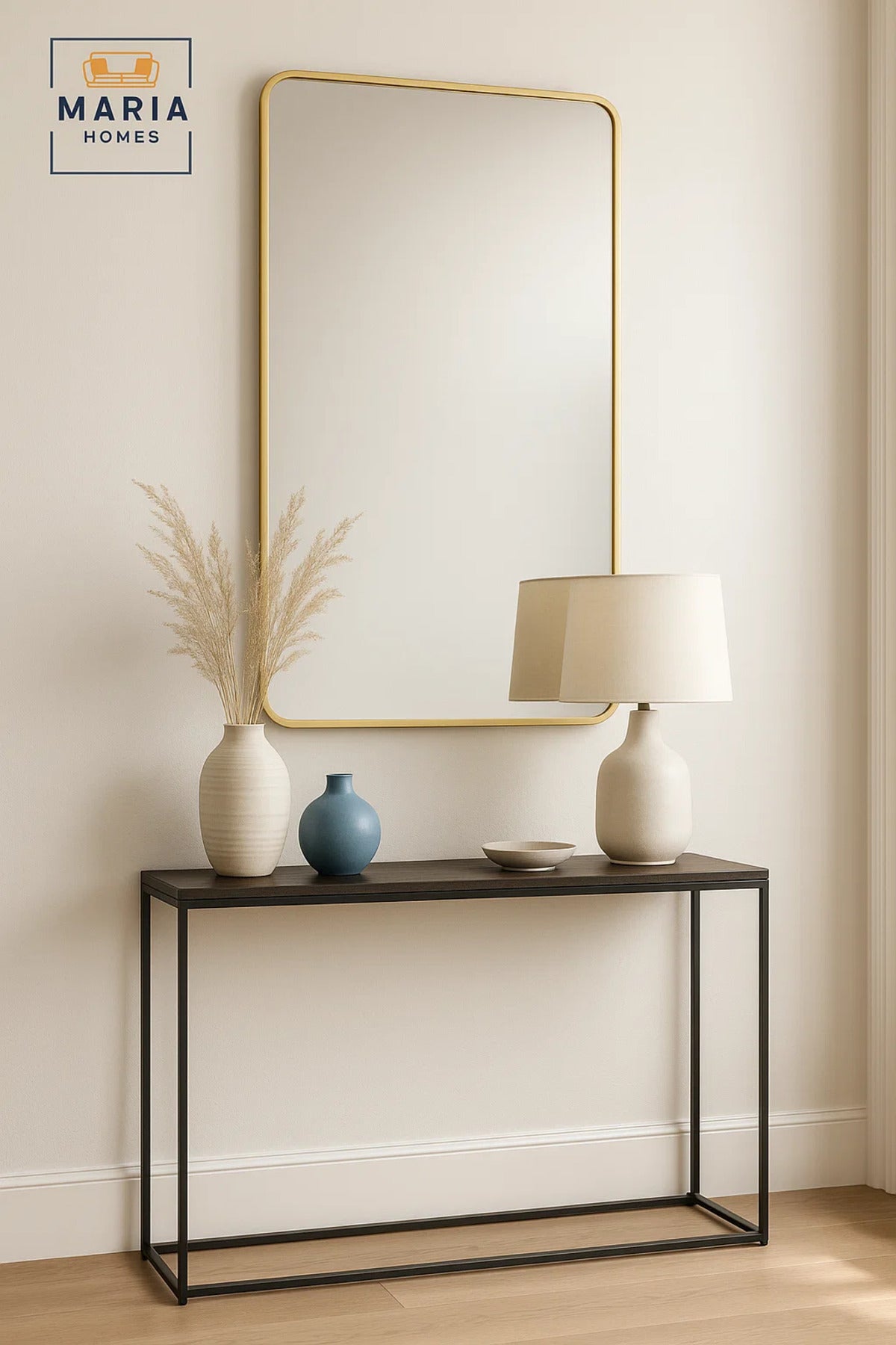 Gold Frame Wall Mirror for Bedroom, Bathroom & Living Room Home D≈Ωcor 70x140