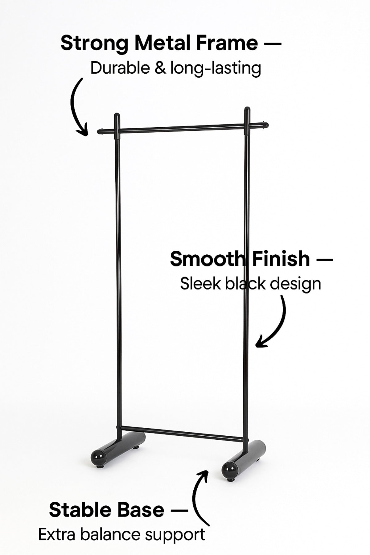 Metal Clothing Rack Ð 170_60 cm Heavy Duty Garment Stand