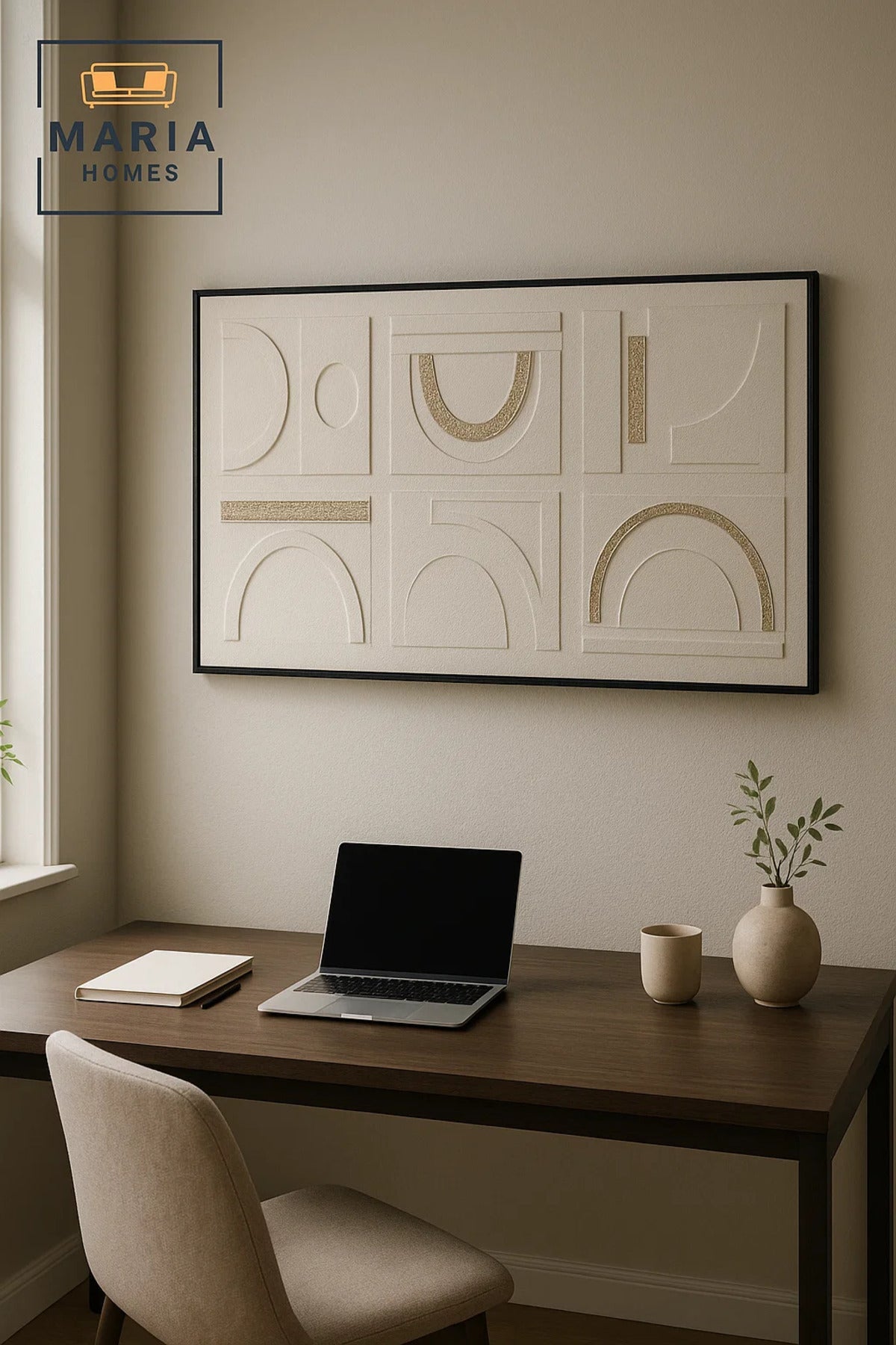 Modern Abstract Arch Wall Art Ð Embossed Textured Decor Ð White Minimalist Design (80_120 cm)