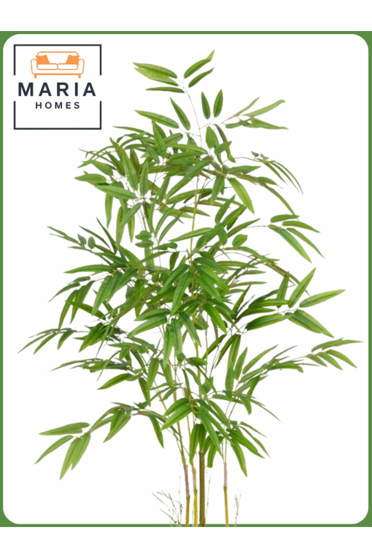 Artificial Bamboo Tree 130 cm Ð Indoor Decorative Plant with Olive Green Pot