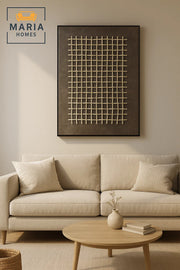 Modern 3D Wall Art Ð Brown Woven Pattern Decorative Panel 120_80 cm