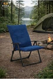 Padded Folding Camping Chair with High Backrest, Armrests and Portable Frame for Camping, Picnic, Beach, Garden, Patio and Outdoor Relaxation