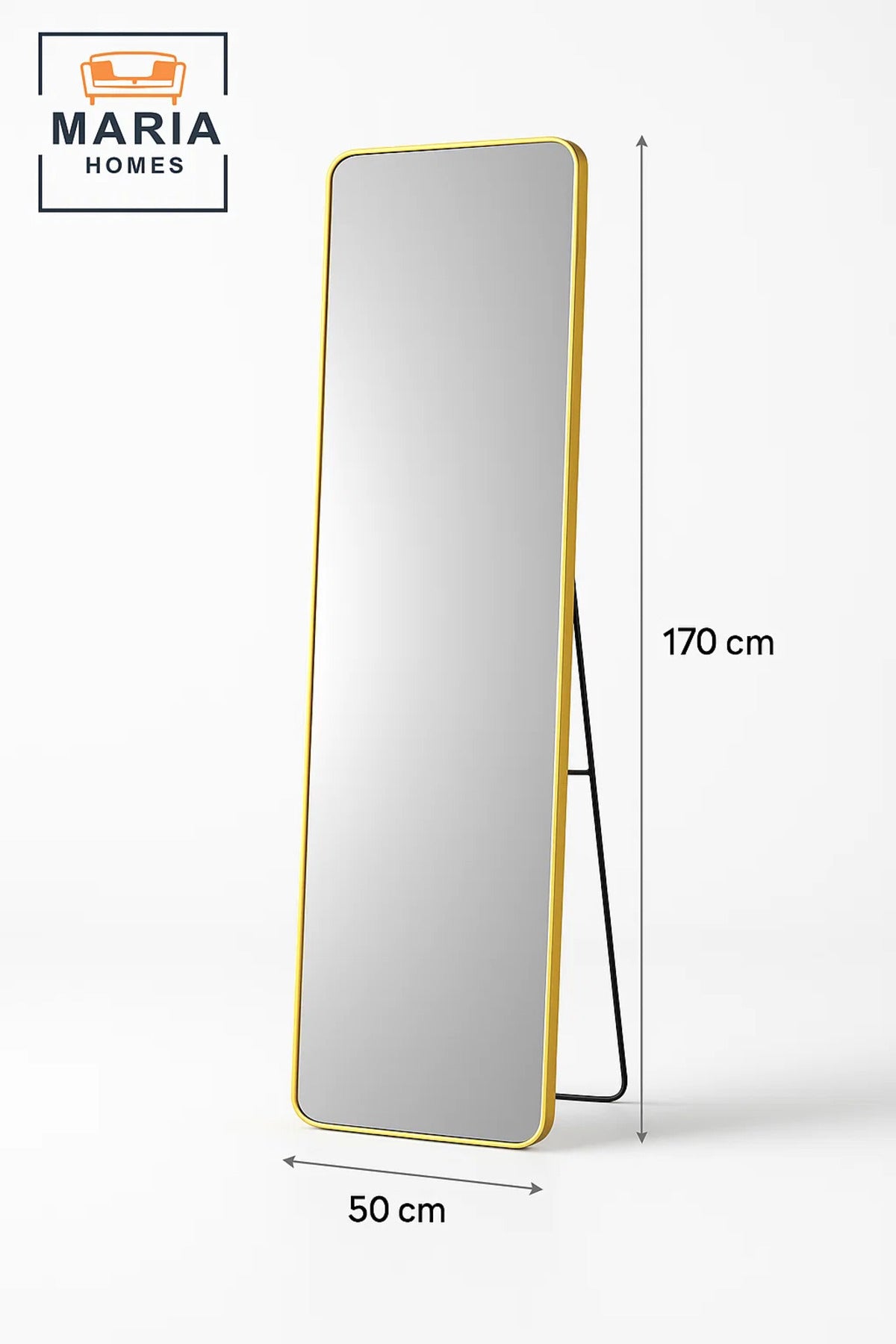 Gold Full Length Standing Mirror Modern Dressing Floor Mirror Home D≈Ωcor Wall Mounted 170x50