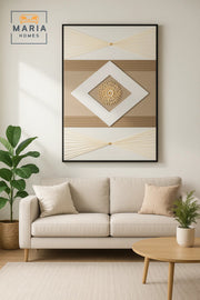 Modern Wall Art 150_100 | Abstract Geometric DŽcor | Luxury Beige Artwork