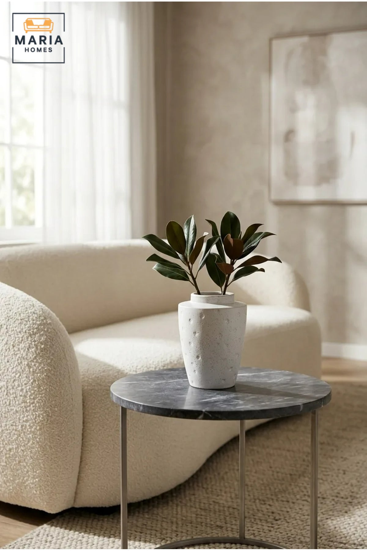 White Textured Decorative Vase, Modern Tapered Flower Holder with Wide Opening for Dried Flowers, Living Room, Bedroom, Office, Shelf and Table Décor