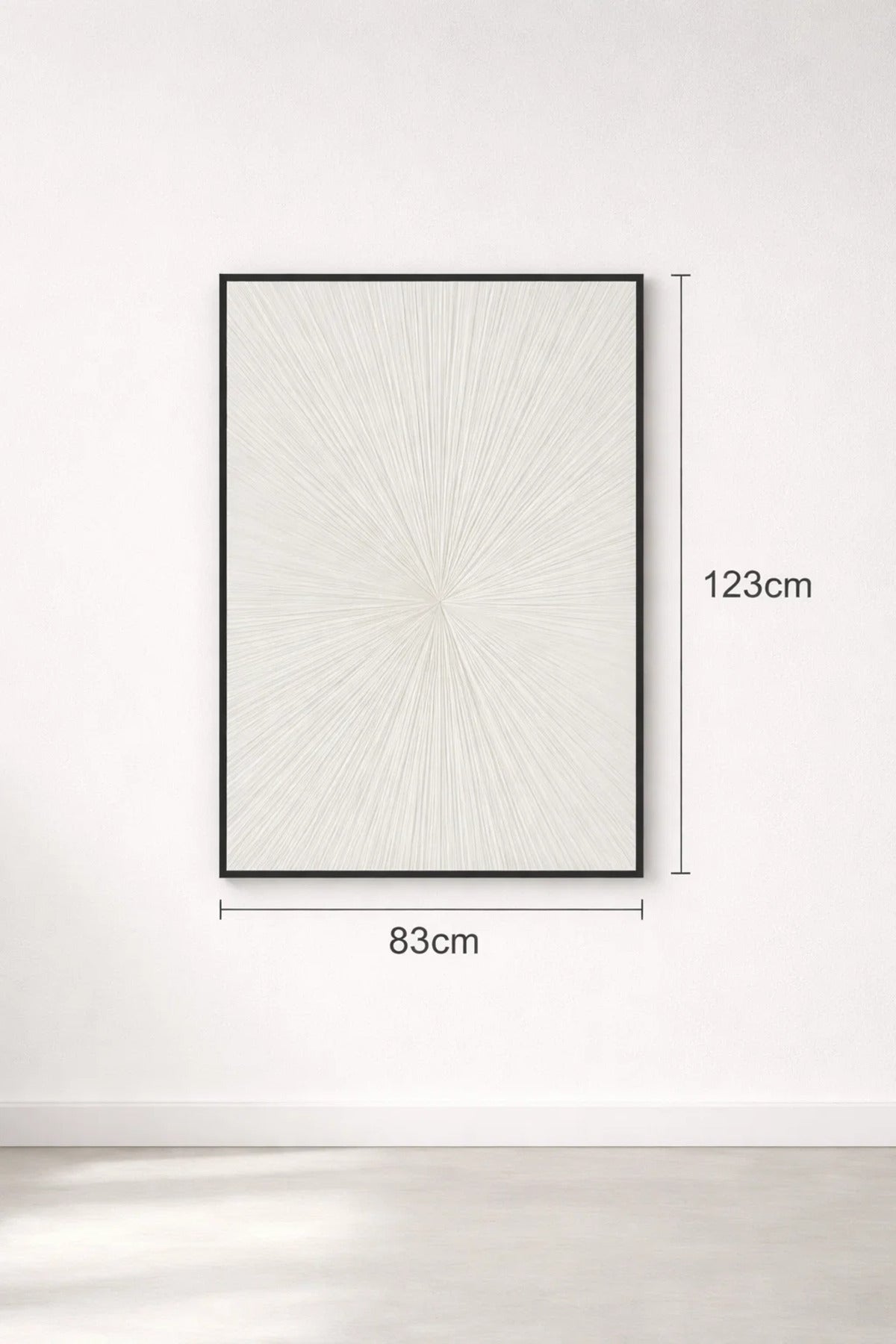 Minimalist Abstract Wall Art with Black Frame 123 x 83 cm
