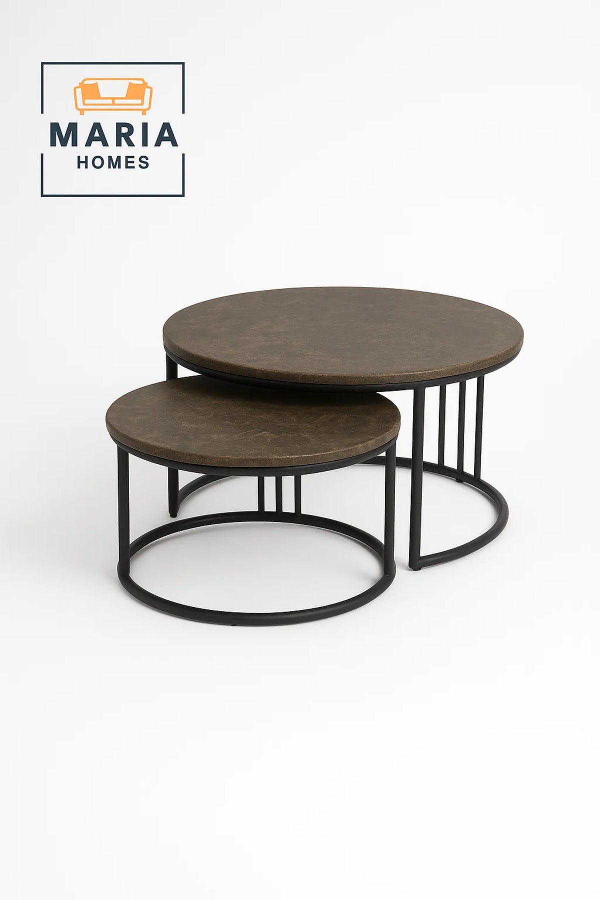 Modern Nesting Coffee Tables Ð Round Marble Look