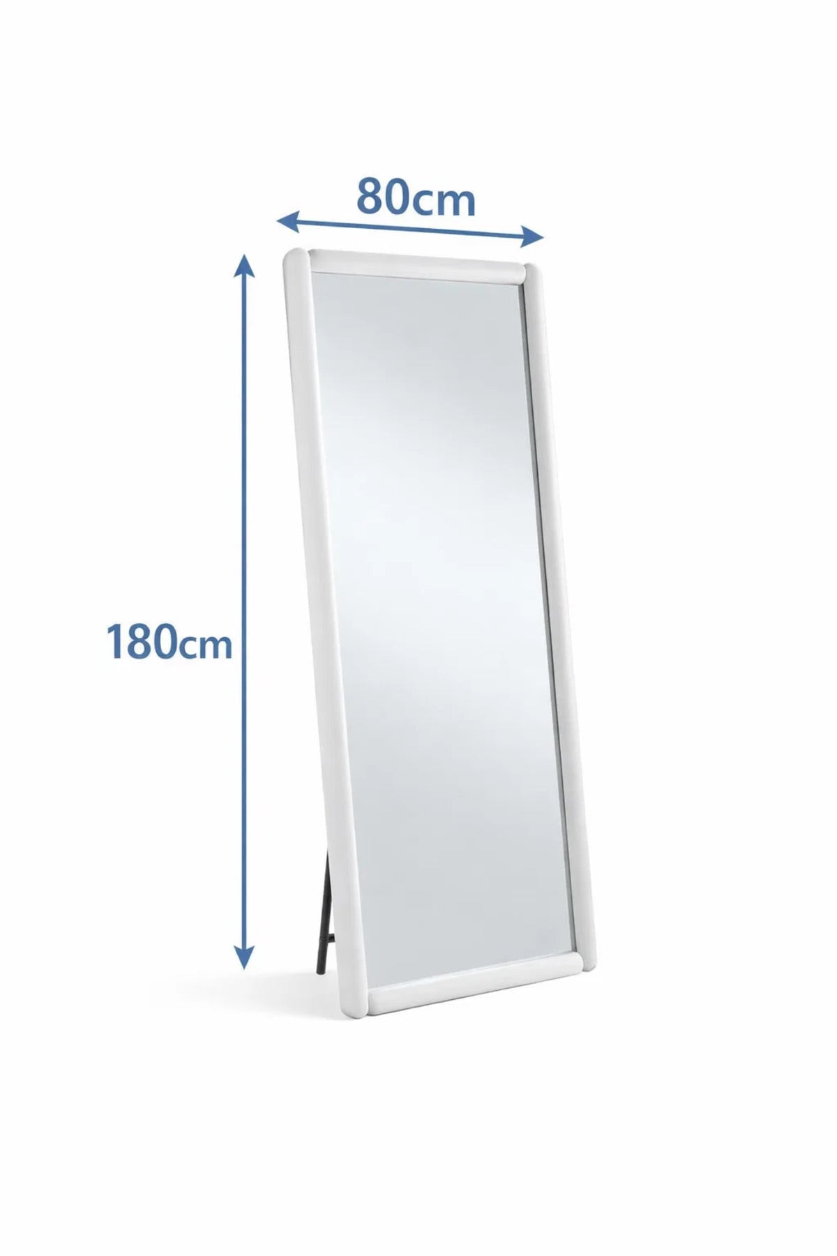 White Full Length Standing Mirror 80x180cm Modern Floor white full length