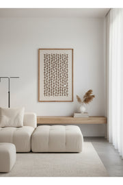 Modern Decorative Wooden Pattern Wall Art with Natural Wood Frame 120x80cm modern